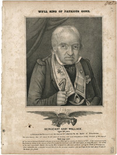 Well Sing of Patriots Gone, by William Clifton [sheet music cover], c.1835 by American School